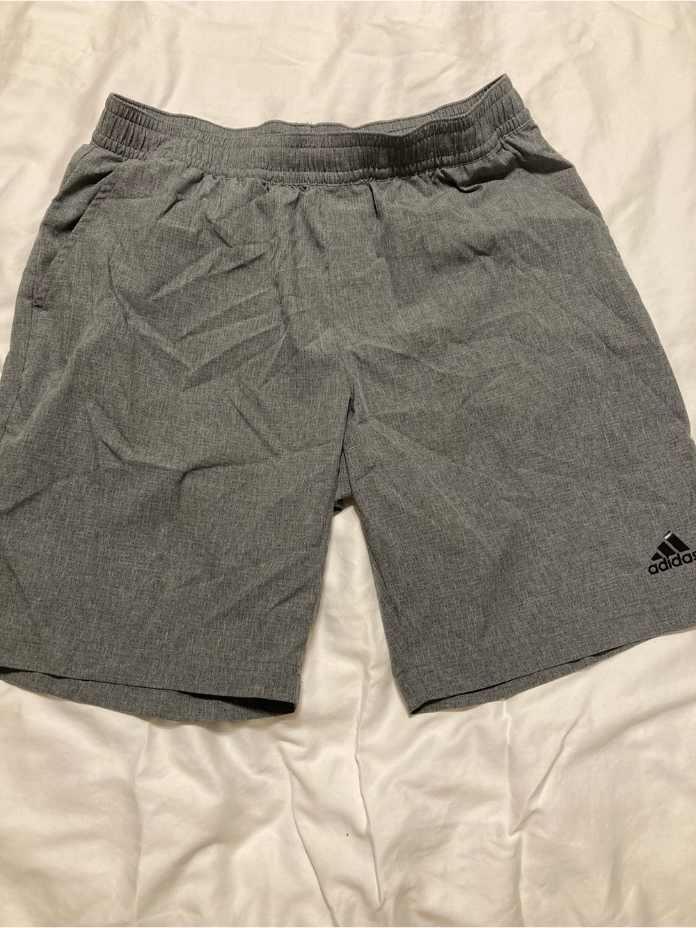 adidas Men's Heather Gray Athletic Shorts